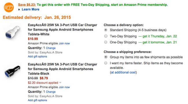 Fotografía - [Offre Alerte] EasyAcc 25W 5A 3-Port USB Chargeur voiture pour 8,79 $ Après code promo gratuite Amazon Premium Livraison